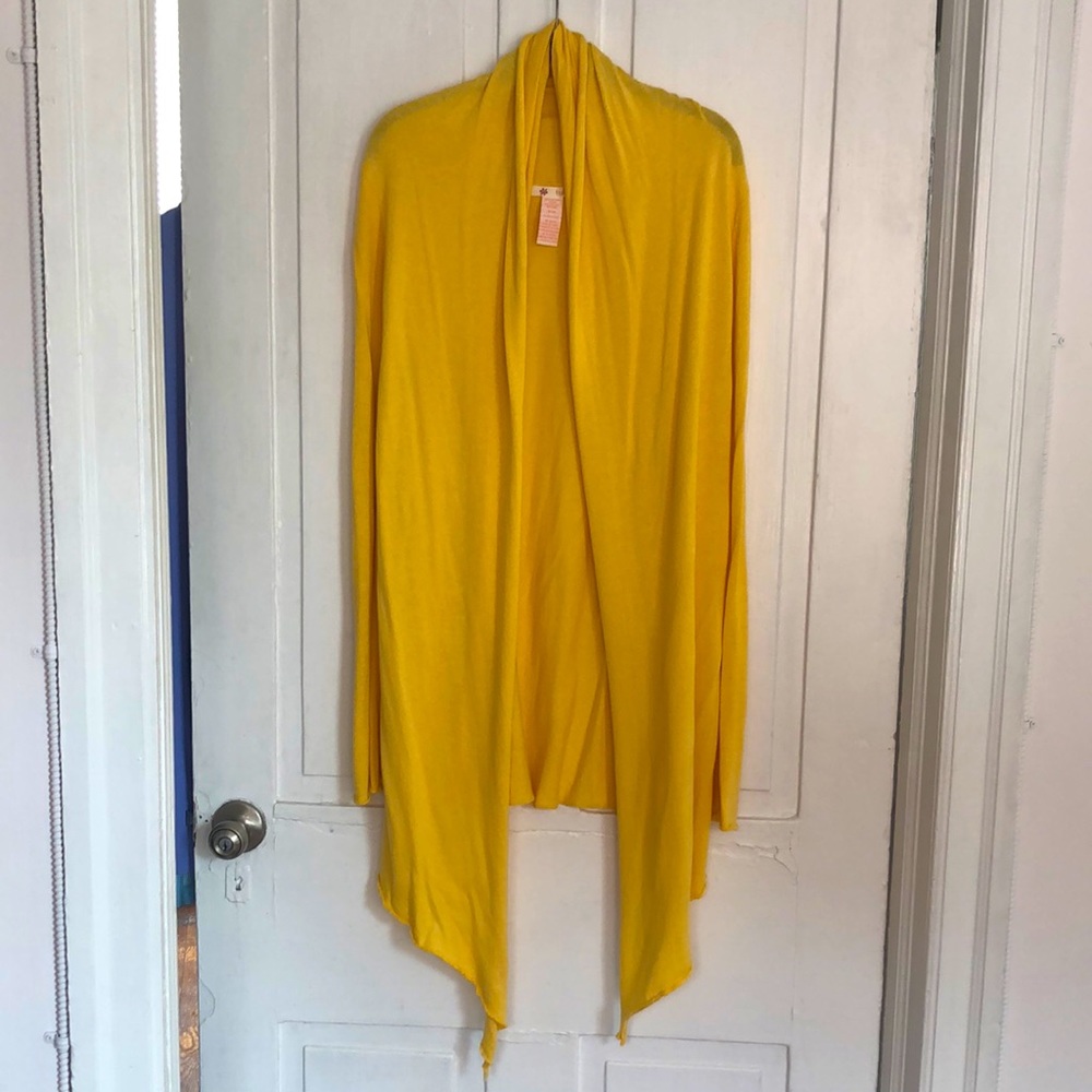 Yellow Tulle cardigan sweater